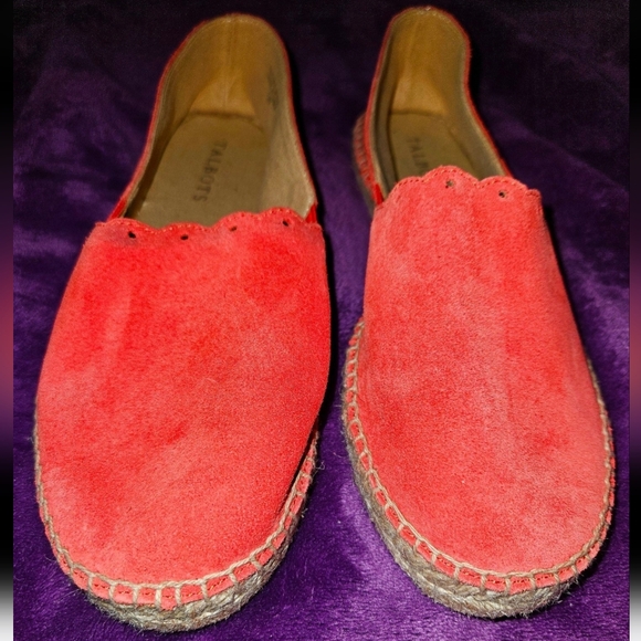 Espadrilles Seude Slip On Designer Loafers Talbots Cherry Coral Comfy 7.5 NWOT - Picture 8 of 8